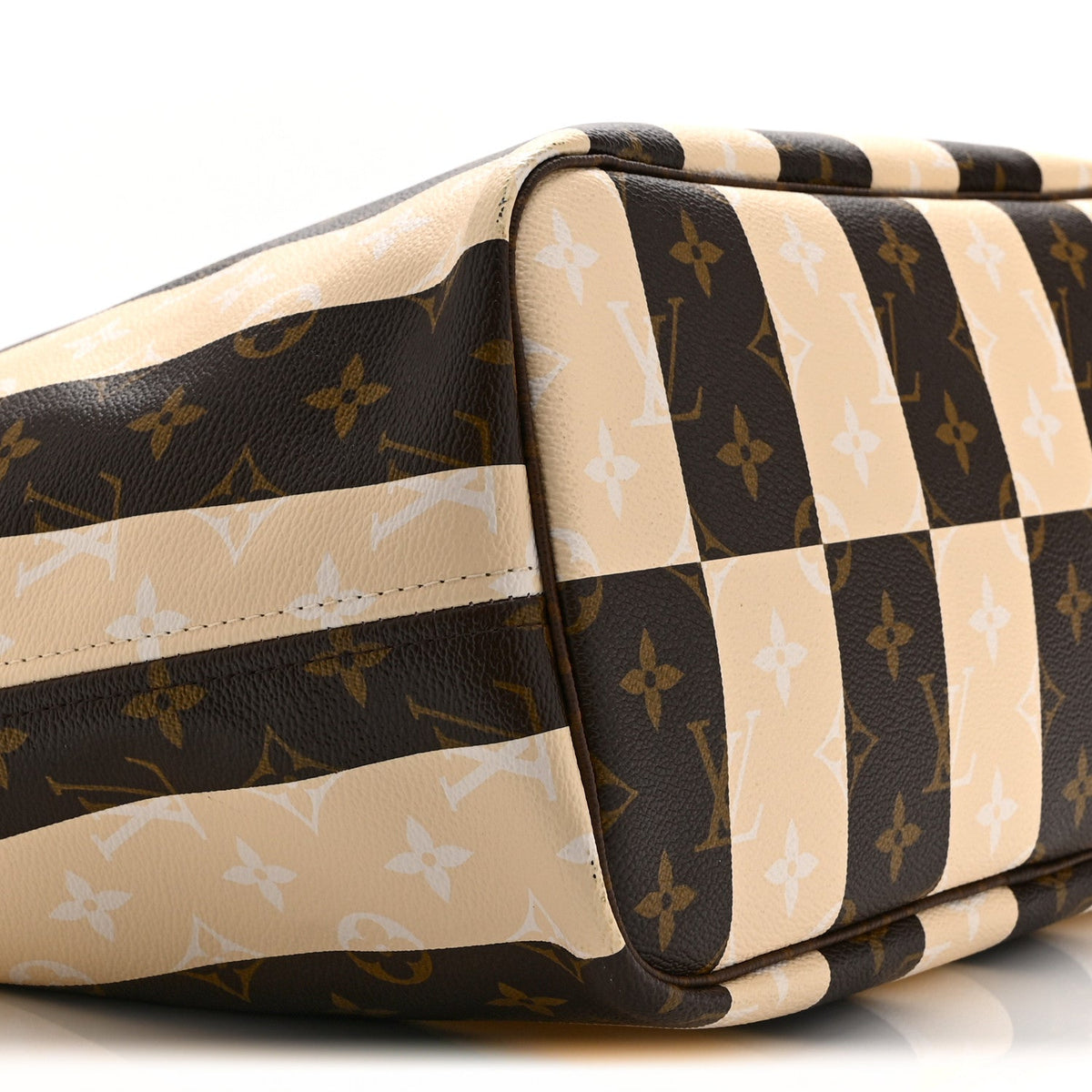Monogram Rayures Neverfull Mm Handbag