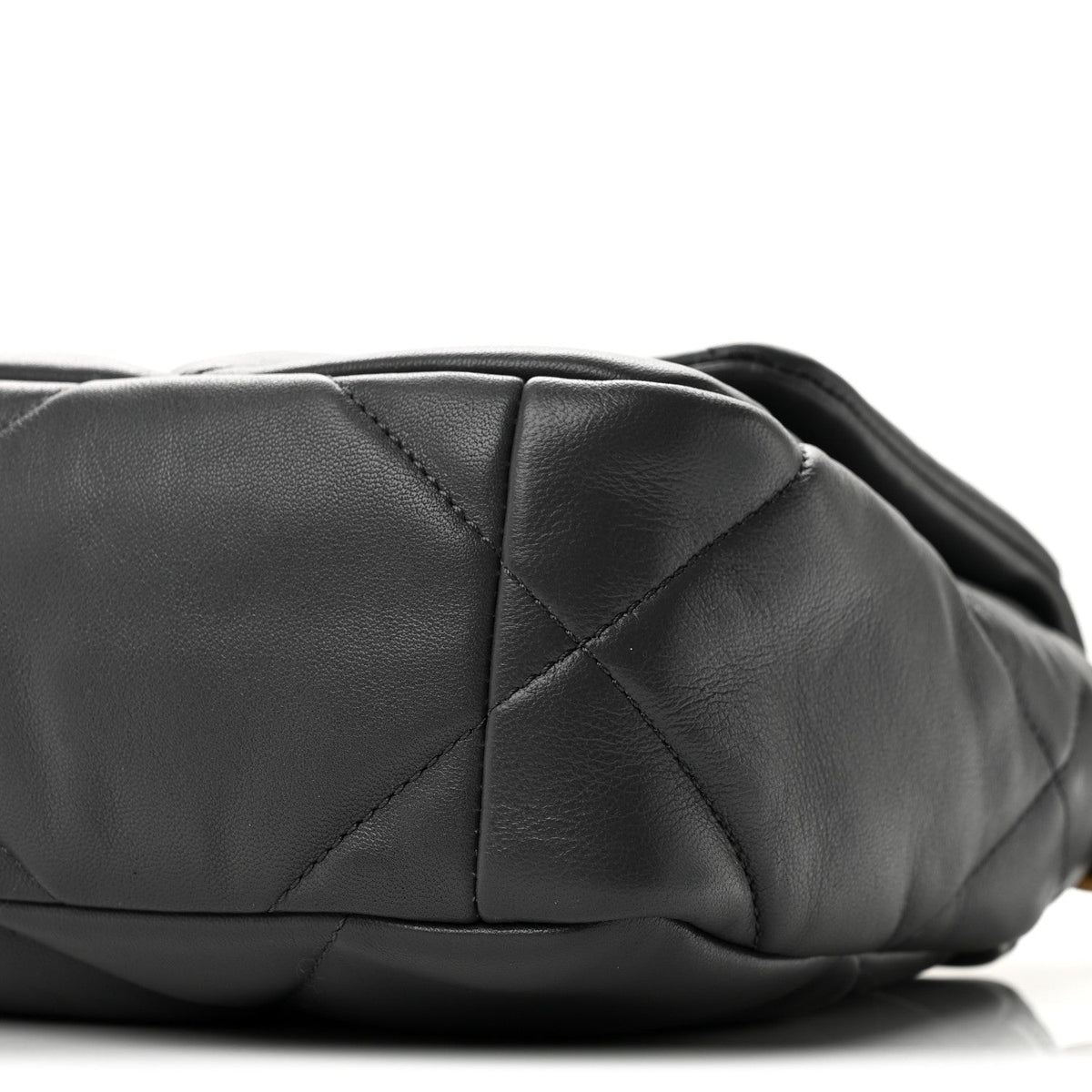 Medium Quilted Lambskin Flap Shoulder Bag - Grey