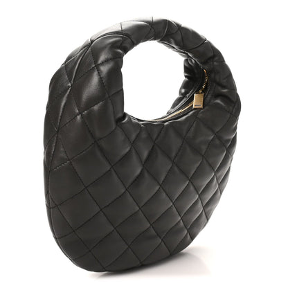 Quilted Lambskin Handbag - Grey