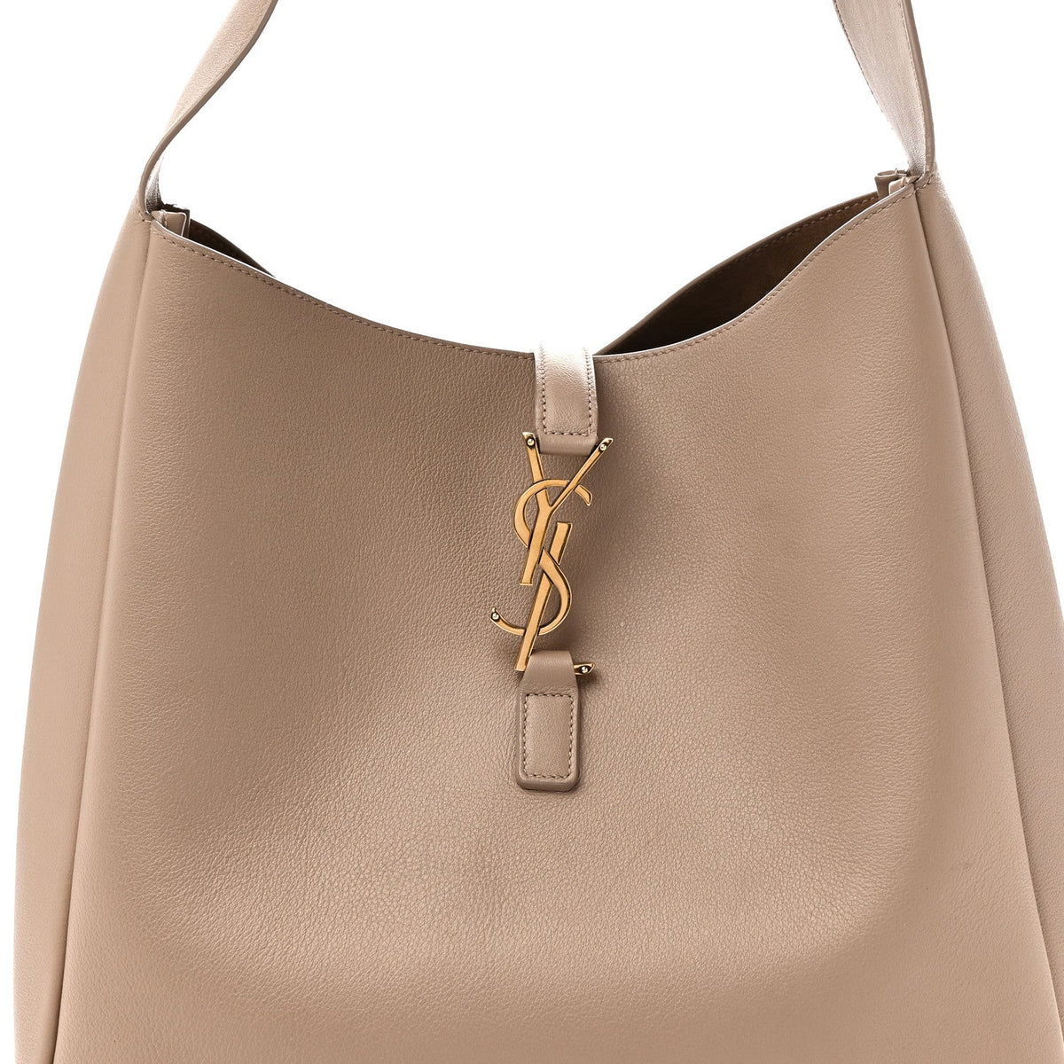 Large Calfskin Hobo Bag - Grey