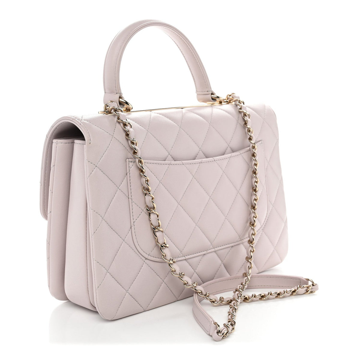 Medium Quilted Lambskin Flap Shoulder Bag - Pink