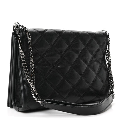 Mini Quilted Lambskin Handbag - Black