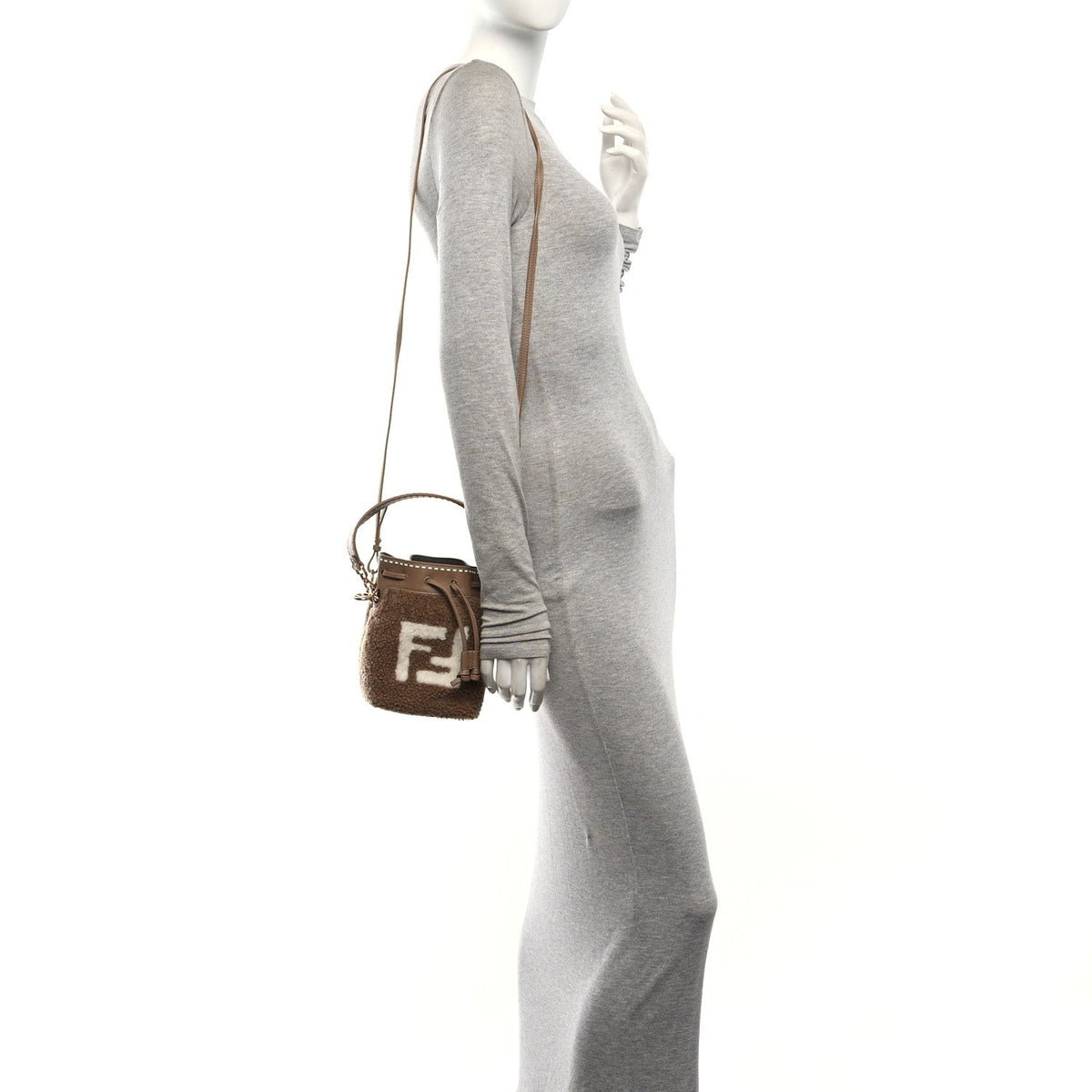 Mini Shearling Bucket Bag
