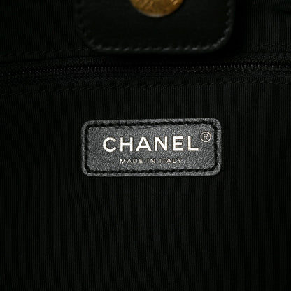 Quilted Nylon Tote Bag - Black