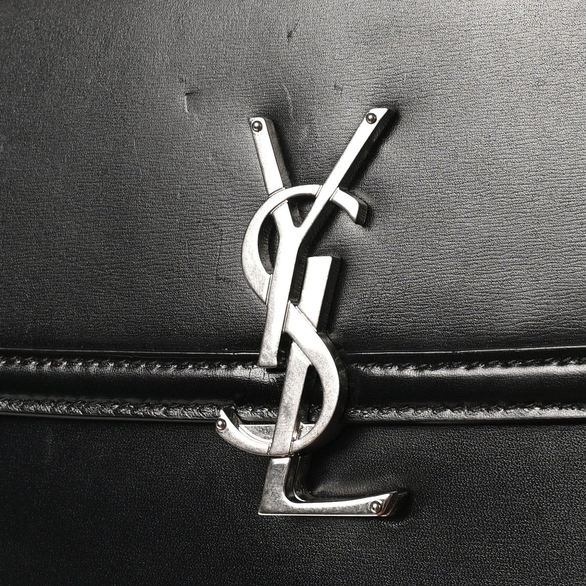 Medium Calfskin Satchel Bag - Black