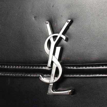 Medium Calfskin Satchel Bag - Black