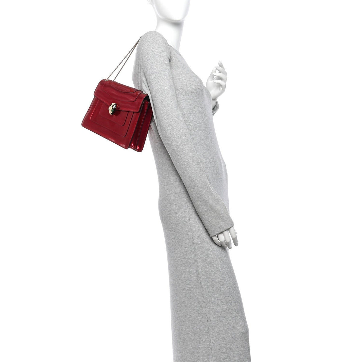 Calfskin Shoulder Bag - Red