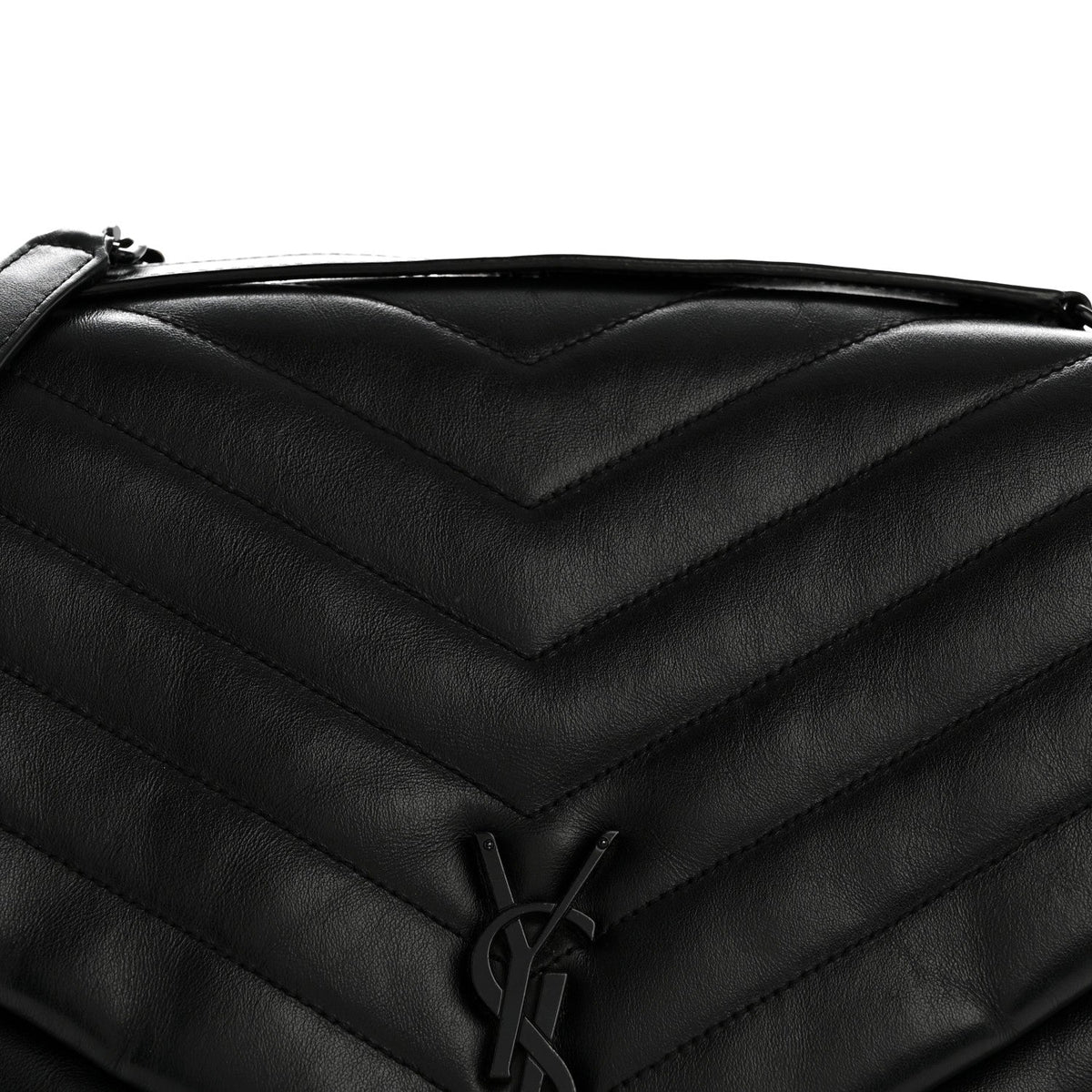 Large Quilted Calfskin Satchel Bag - Black