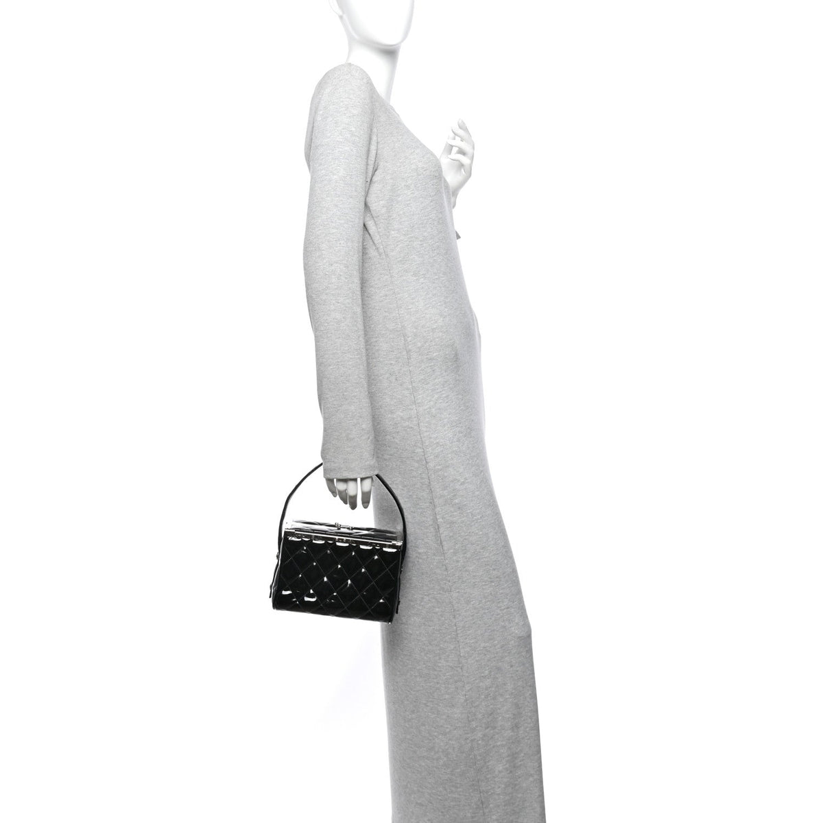 Quilted Clutch Bag - Black