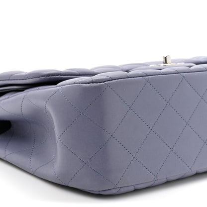Quilted Lambskin Flap Shoulder Bag - Purple