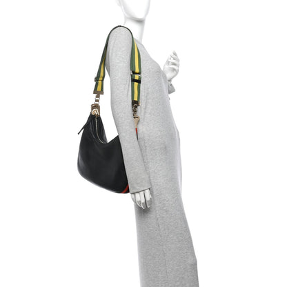 Large Calfskin Shoulder Bag - Black