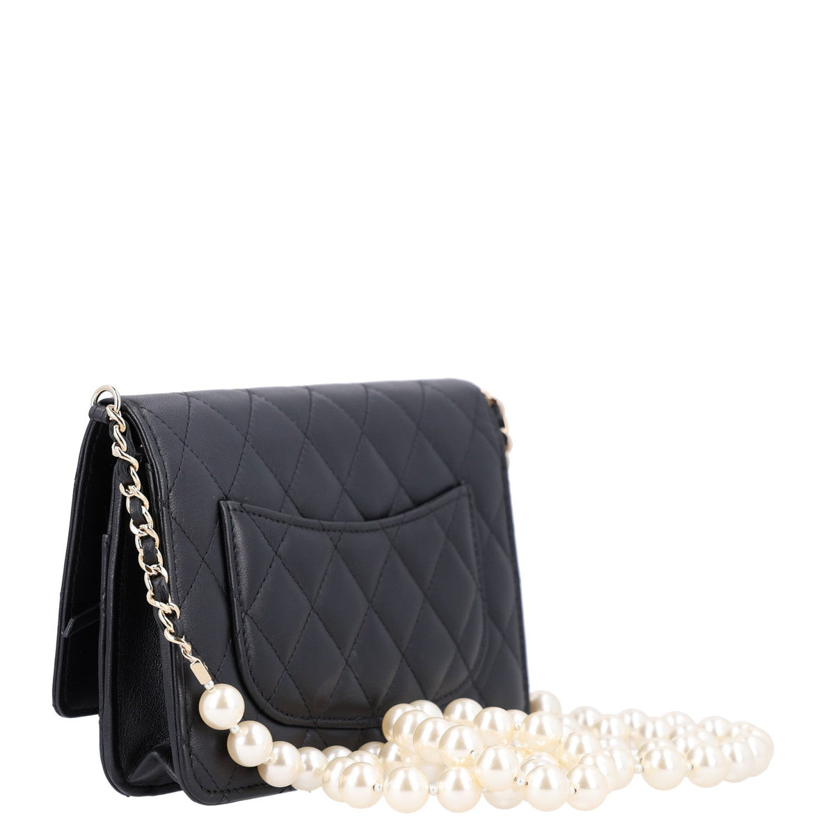 Quilted Lambskin Wallet Bag - Black