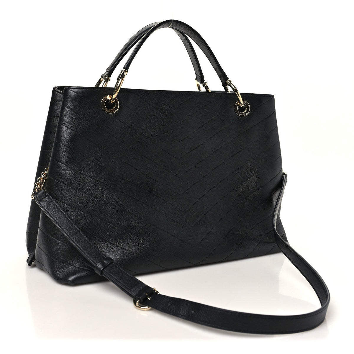 Large Calfskin Handbag - Black