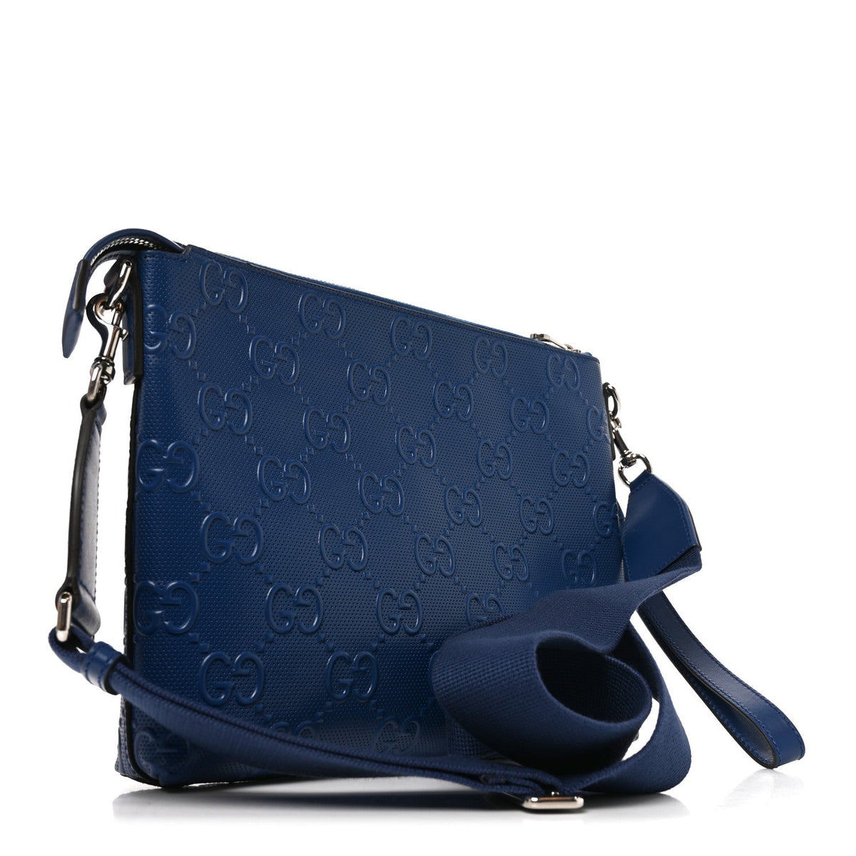 Medium Calfskin Pouch - Blue