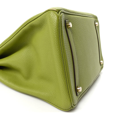 Togo Birkin 35 Vert Anis Handbag