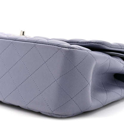 Quilted Lambskin Flap Shoulder Bag - Purple