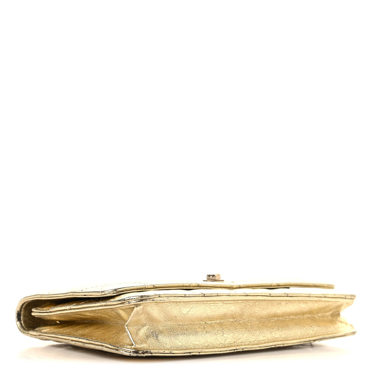 Quilted Calfskin Wallet Bag - Gold