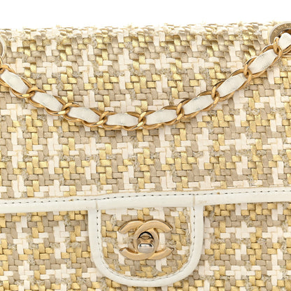 Lambskin Flap Shoulder Bag - Gold