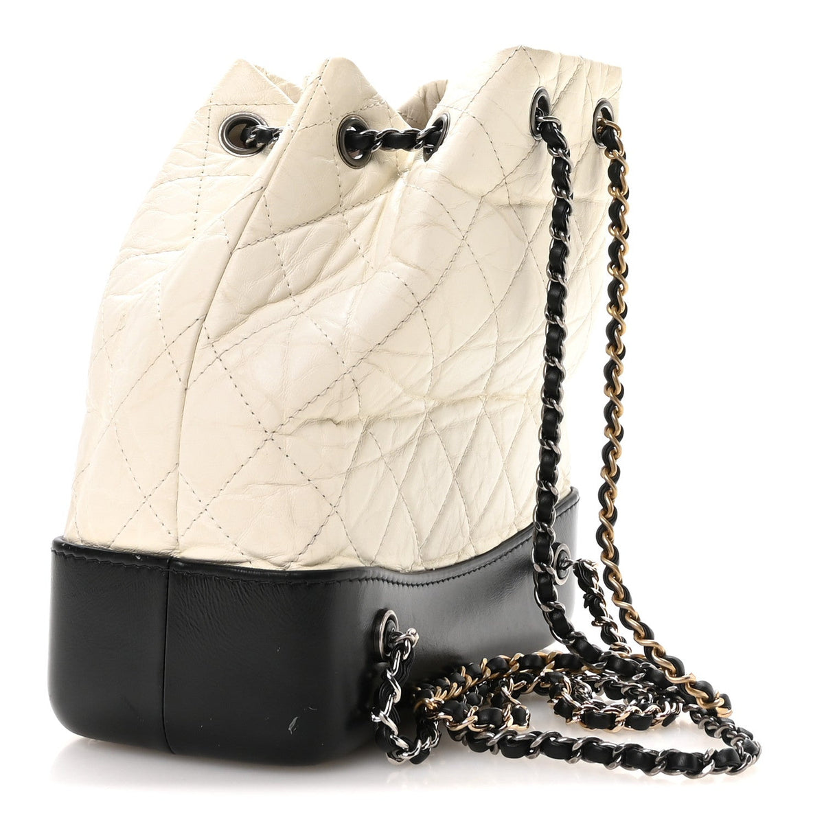 Small Quilted Calfskin Backpack - Black