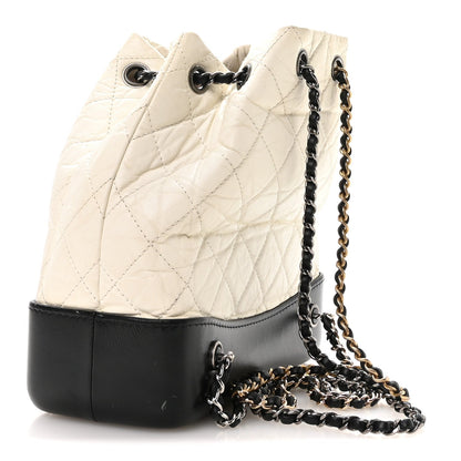 Small Quilted Calfskin Backpack - Black