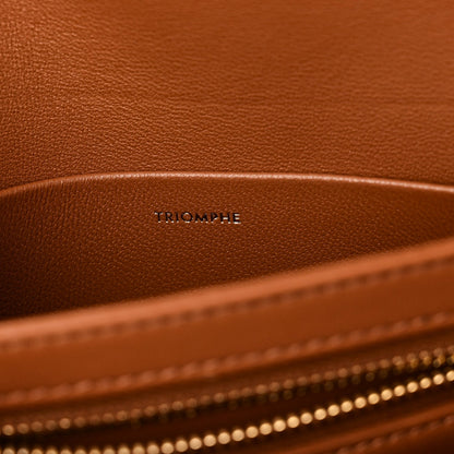 Calfskin Canvas Handbag - Tan
