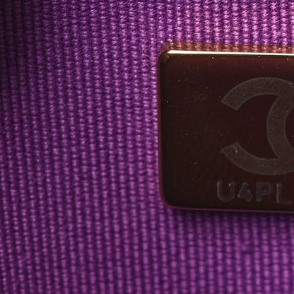 Quilted Caviar Wallet Bag - Purple