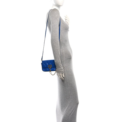 Mini Quilted Goatskin Handbag - Blue