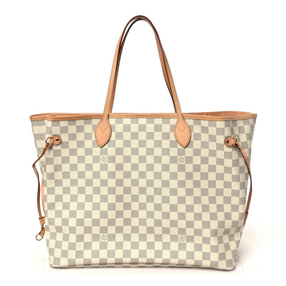 Damier Azur Neo Neverfull Gm Rose Baller Handbag