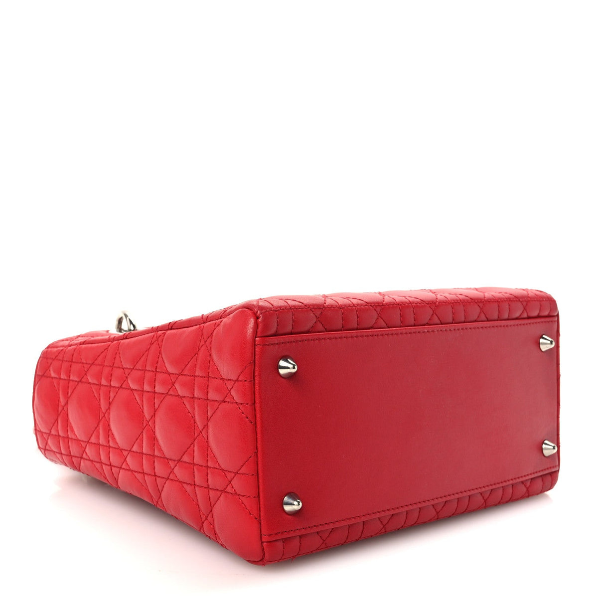 Medium Lambskin Handbag - Red