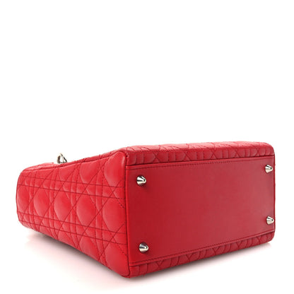 Medium Lambskin Handbag - Red
