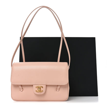 Small Caviar Flap Shoulder Bag - Pink
