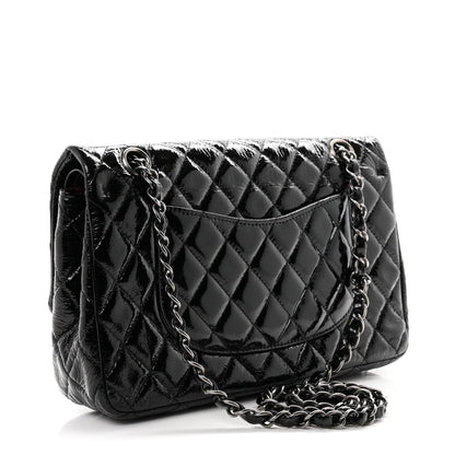 Medium Quilted Flap Shoulder Bag - Black