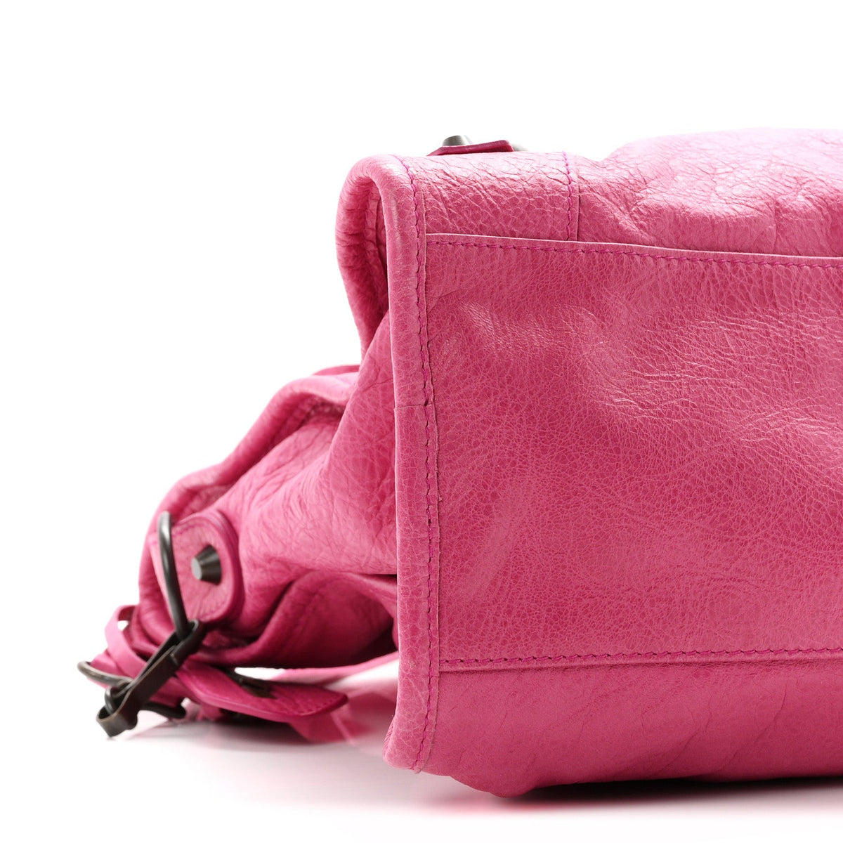 Agneau Classic Hardware City Cyclamen Fu Handbag