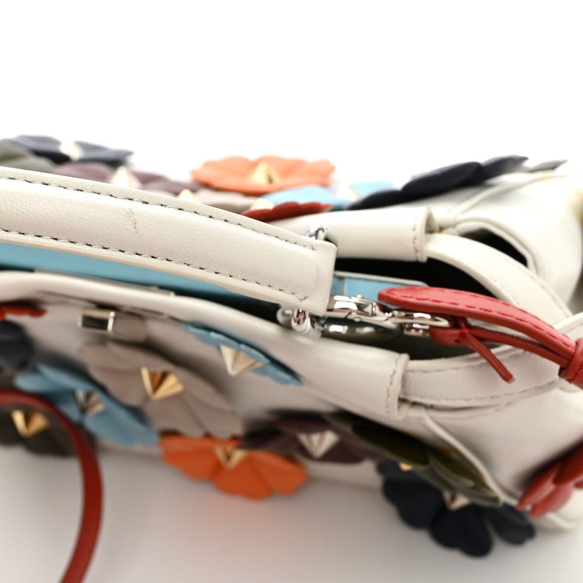 Mini Nappa Satchel Bag - White