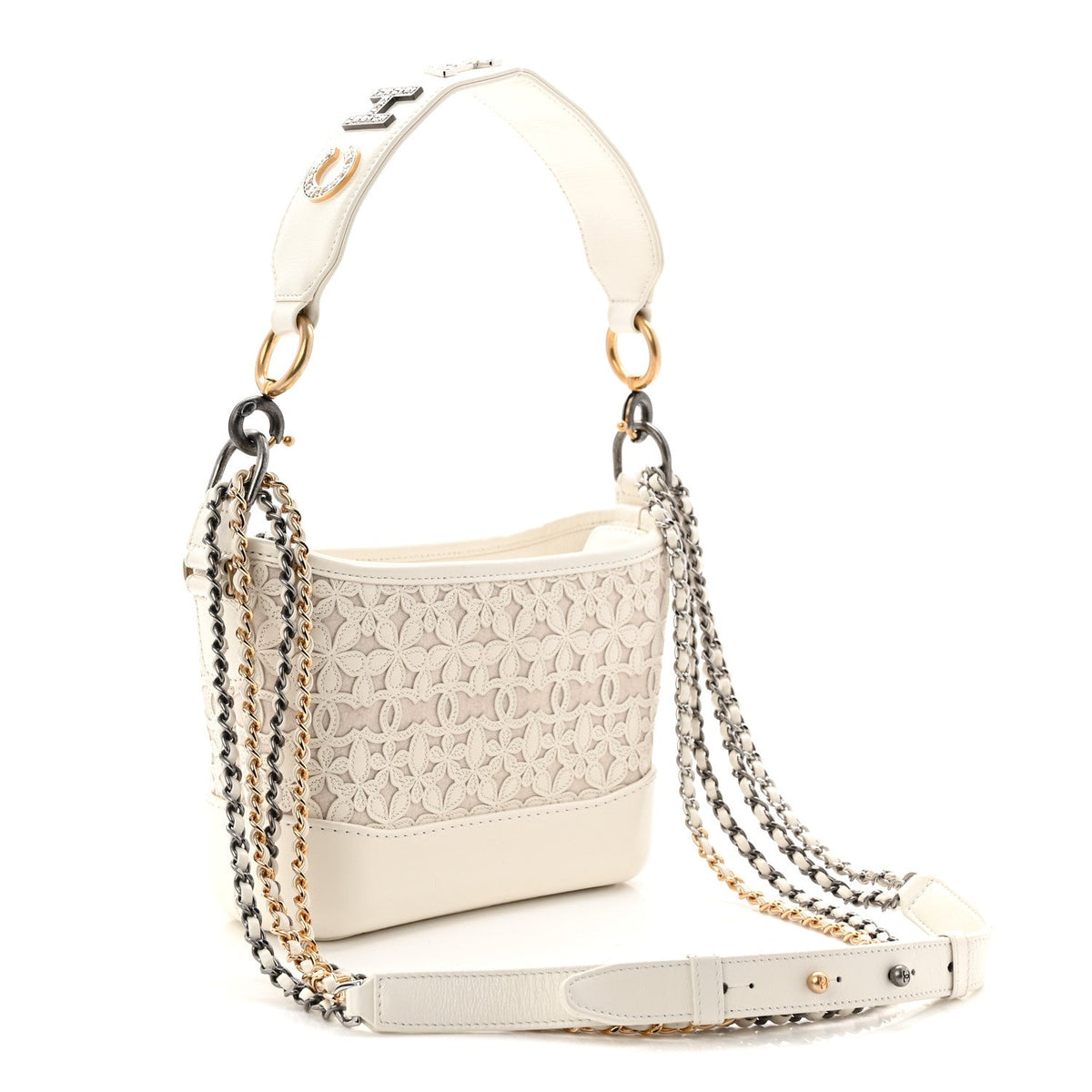 Small Calfskin Hobo Bag - White