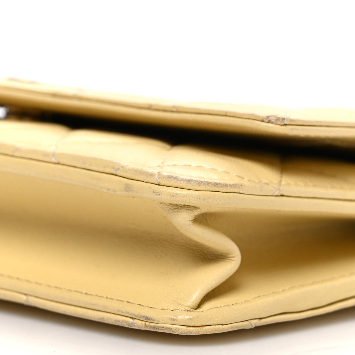 Quilted Lambskin Wallet Bag - Yellow
