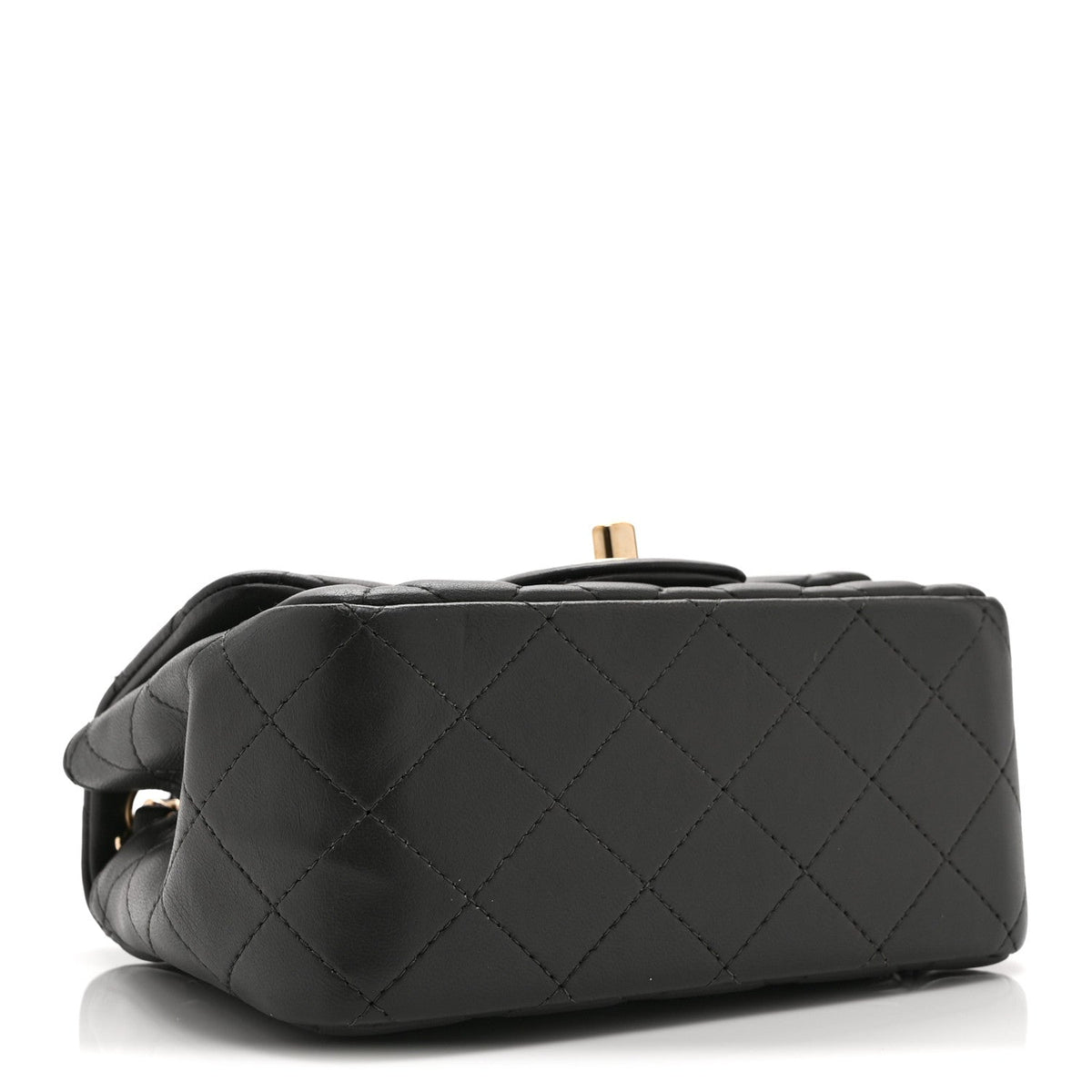 Mini Quilted Lambskin Flap Shoulder Bag - Grey
