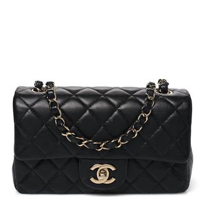 Mini Quilted Lambskin Flap Shoulder Bag - Tan