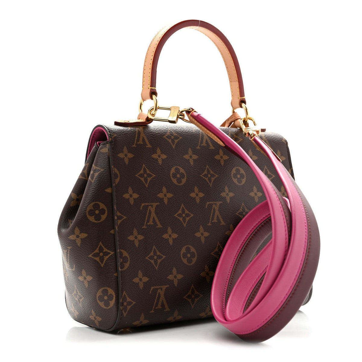 Monogram Cluny Bb Bordeaux Fuchsia Handbag