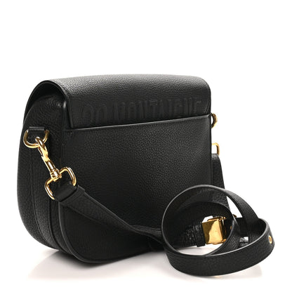 Medium Calfskin Flap Shoulder Bag - Black