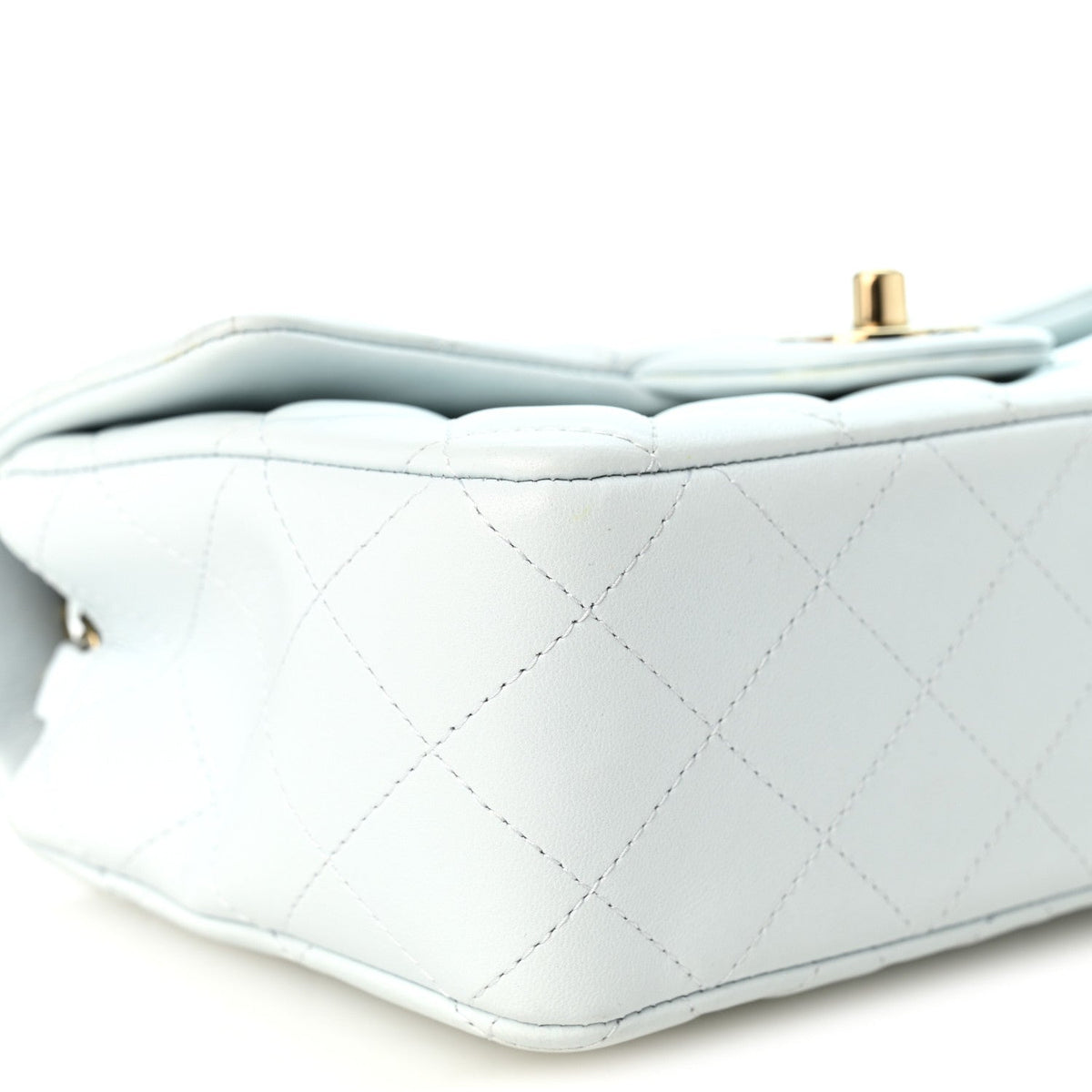 Mini Quilted Lambskin Flap Shoulder Bag - Tan