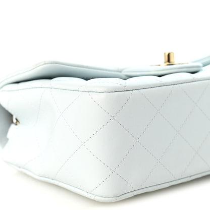 Mini Quilted Lambskin Flap Shoulder Bag - Tan