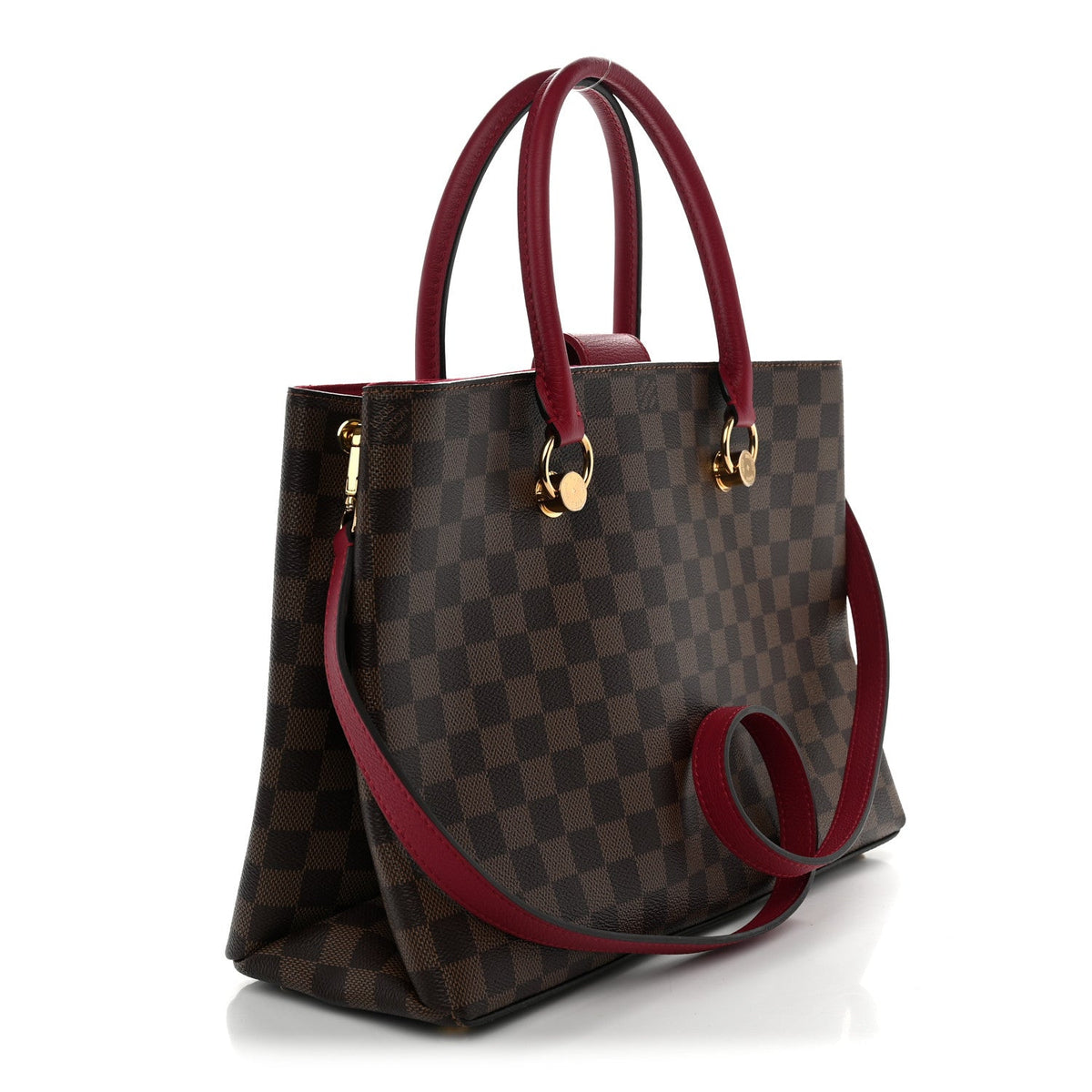 Damier Ebene Lv Riverside Lie De Vin Handbag