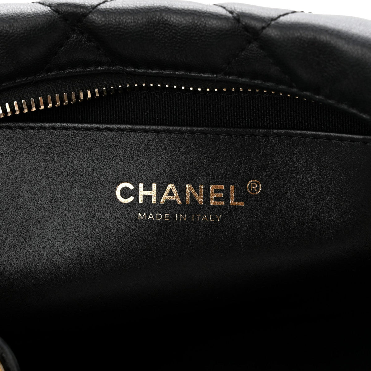 Large Quilted Lambskin Hobo Bag - Black