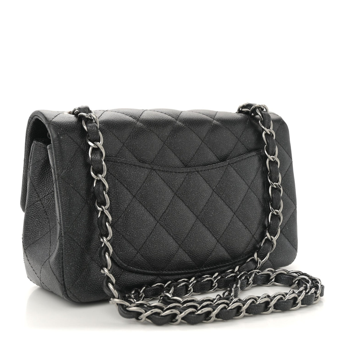 Mini Quilted Caviar Flap Shoulder Bag - Tan
