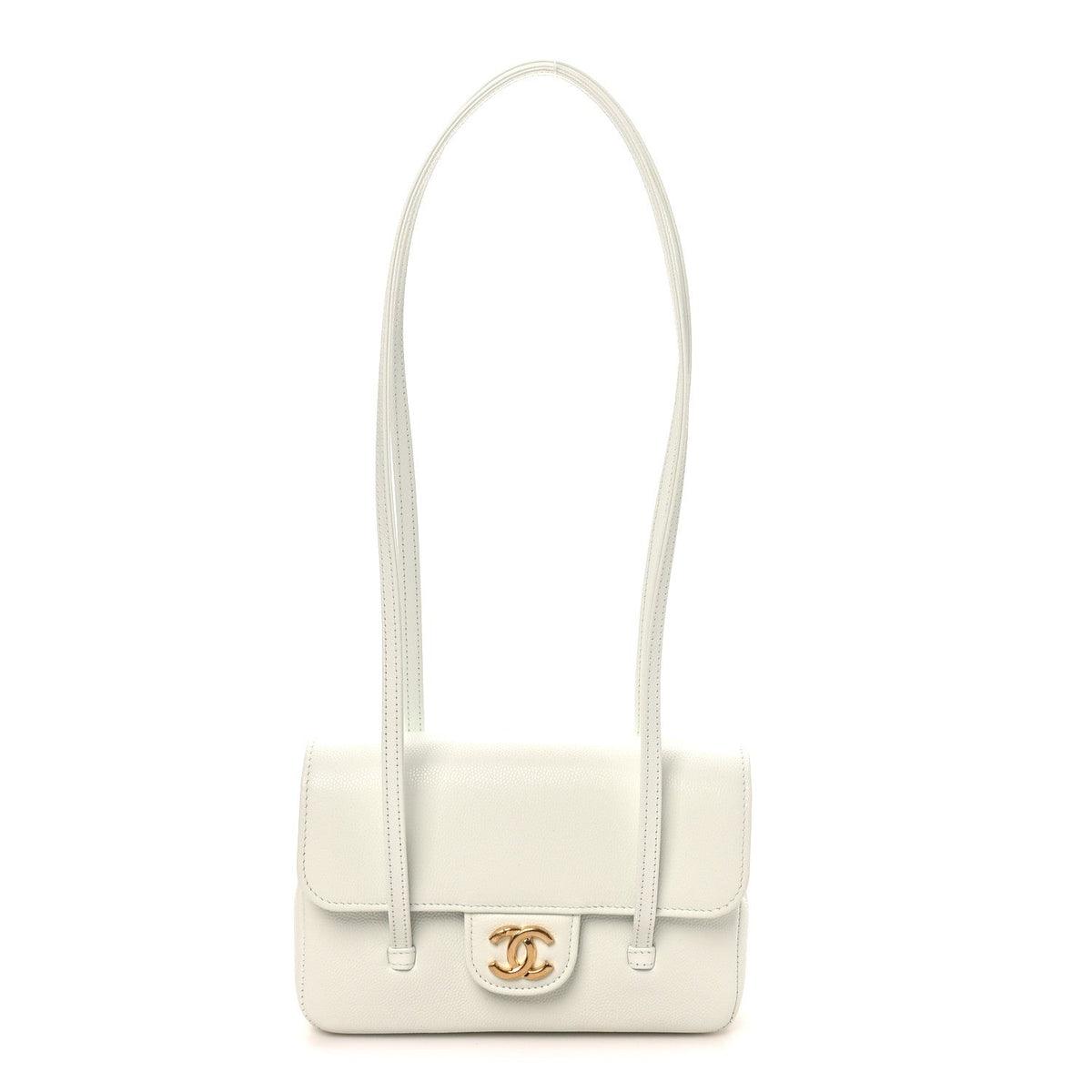 Mini Caviar Shoulder Bag - Light Blue