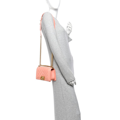 Small Quilted Caviar Flap Shoulder Bag