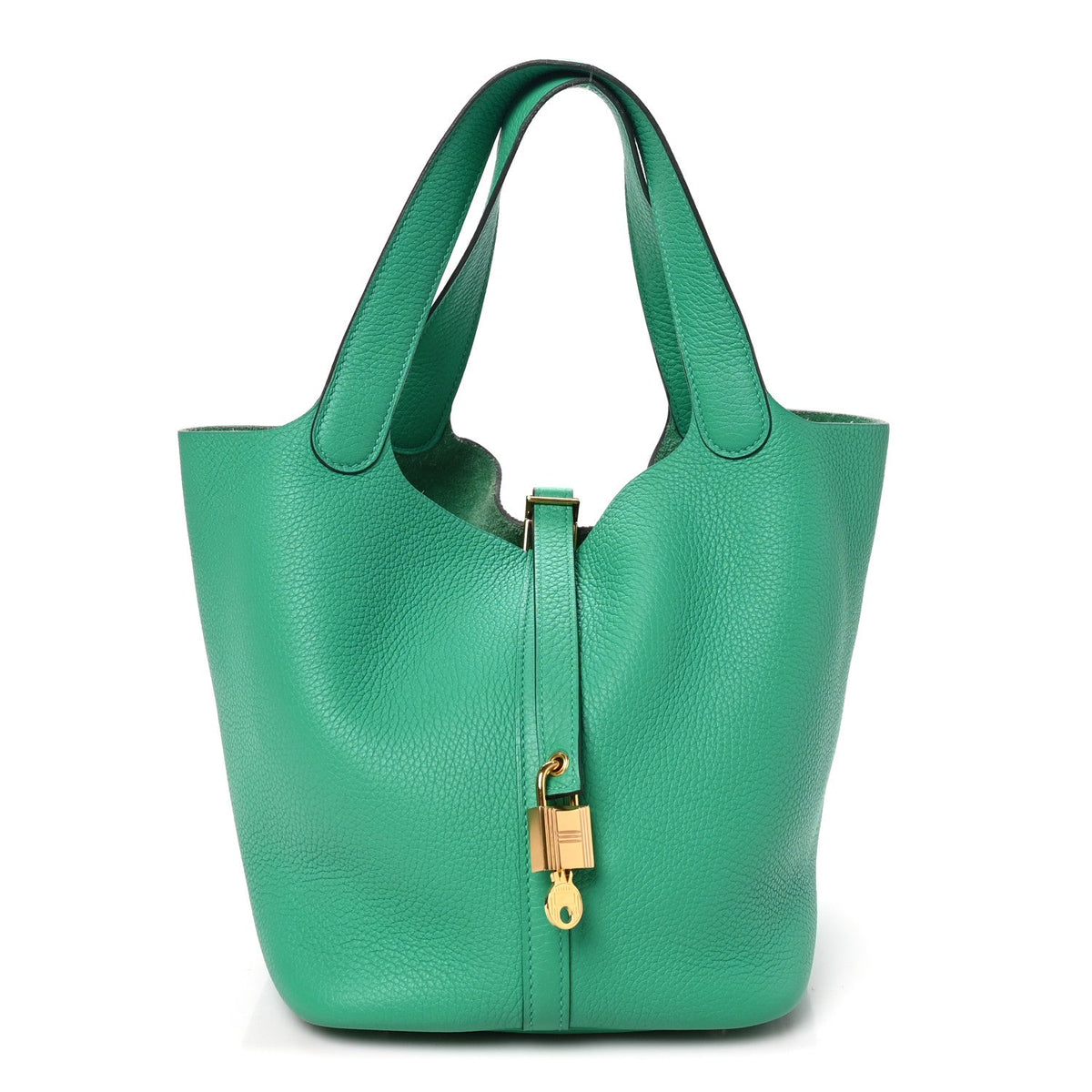 Taurillon Clemence Picotin Lock Mm Menth Handbag