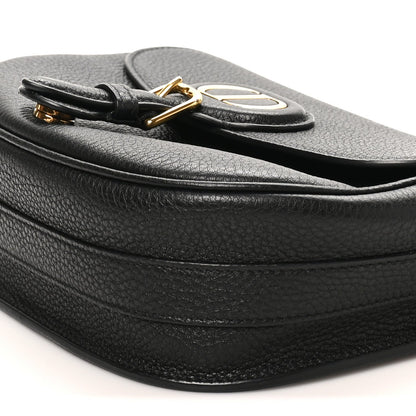 Medium Calfskin Flap Shoulder Bag - Black