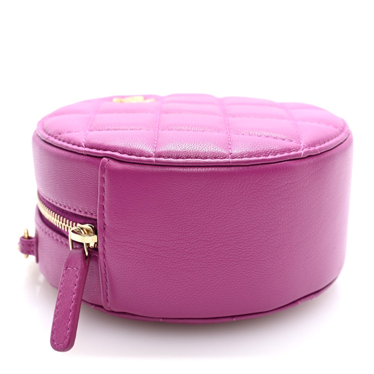 Quilted Lambskin Clutch Bag - Purple